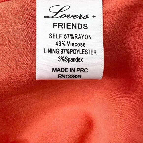 Lovers + Friends Dress Womens Small Mini Keyhole Neck Orange Sleeveless - Picture 5 of 6